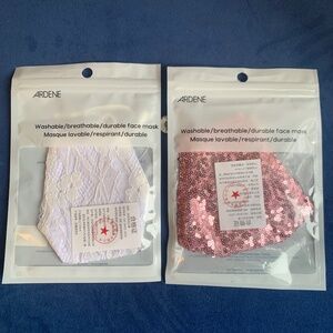 NEW 2 PACK OF GLAM MASKS  Sequin + Lace